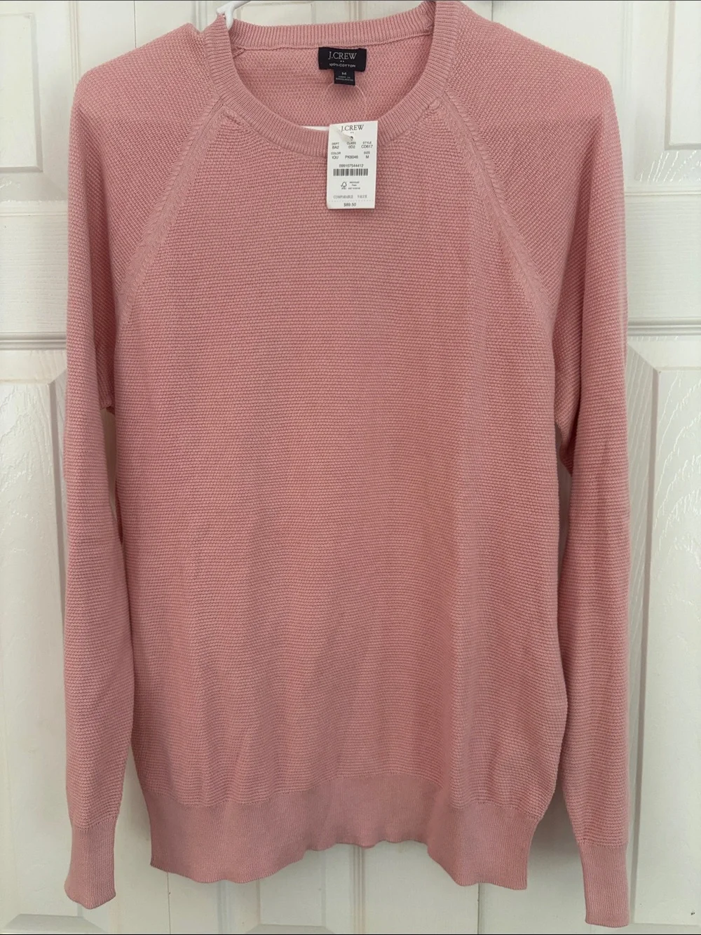 J. Crew Pink Crewneck Sweater - Textured Knit